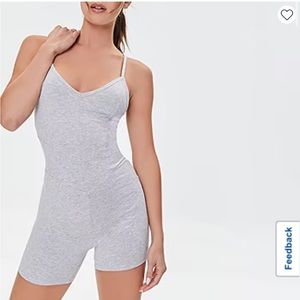 Forever 21 Active Sleeveless Grey Bodysuit